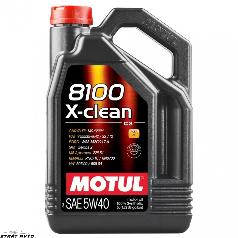 МАСЛО MOTUL 8100 X-clean 5W-40 C3 - 5 ЛИТРА