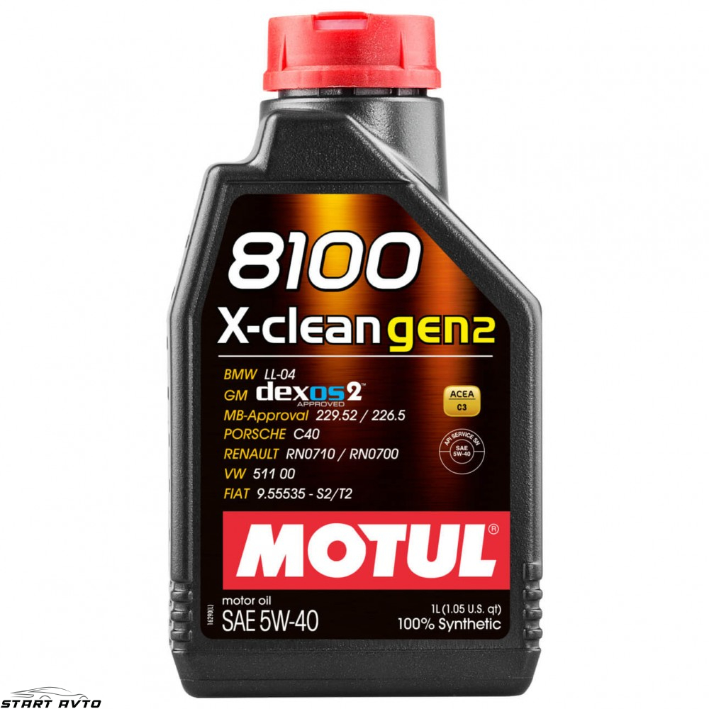 МАСЛО MOTUL 8100 X-clean Gen2 5W-40 C3 - 1 ЛИТЪР