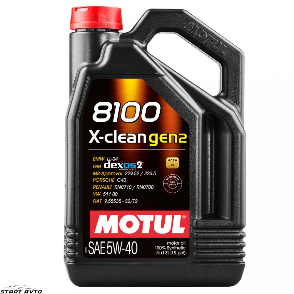 МАСЛО MOTUL 8100 X-clean Gen2 5W-40 C3 - 5 ЛИТРА