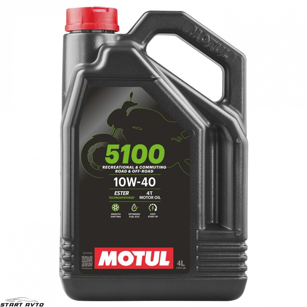 МАСЛО MOTUL 5100 10W-40 4T - 4 ЛИТРА