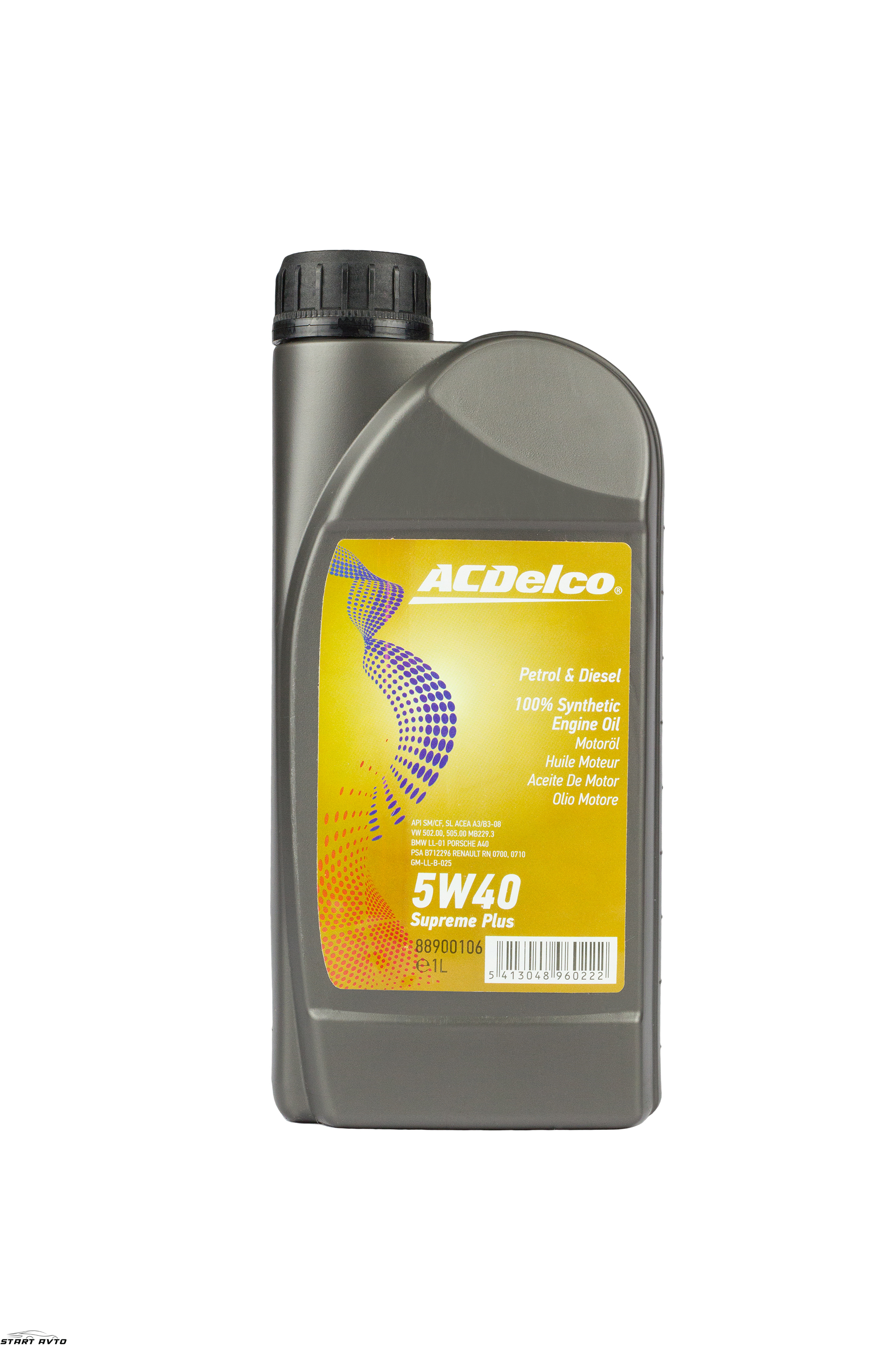 МАСЛО AC DELCO SUPREME PLUS 5W40 - 1 ЛИТЪР