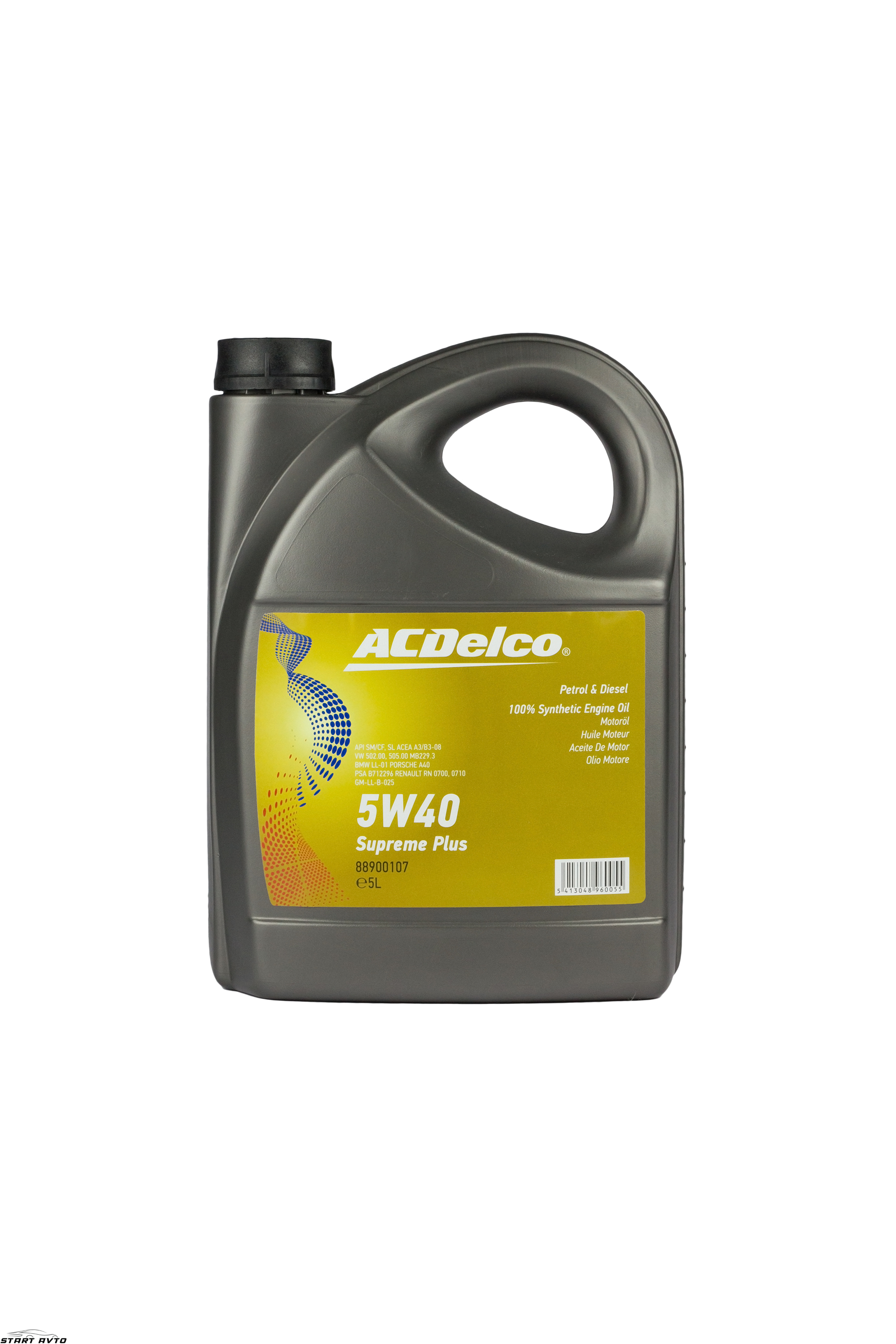 МАСЛО AC DELCO SUPREME PLUS 5W40 - 5 ЛИТРА