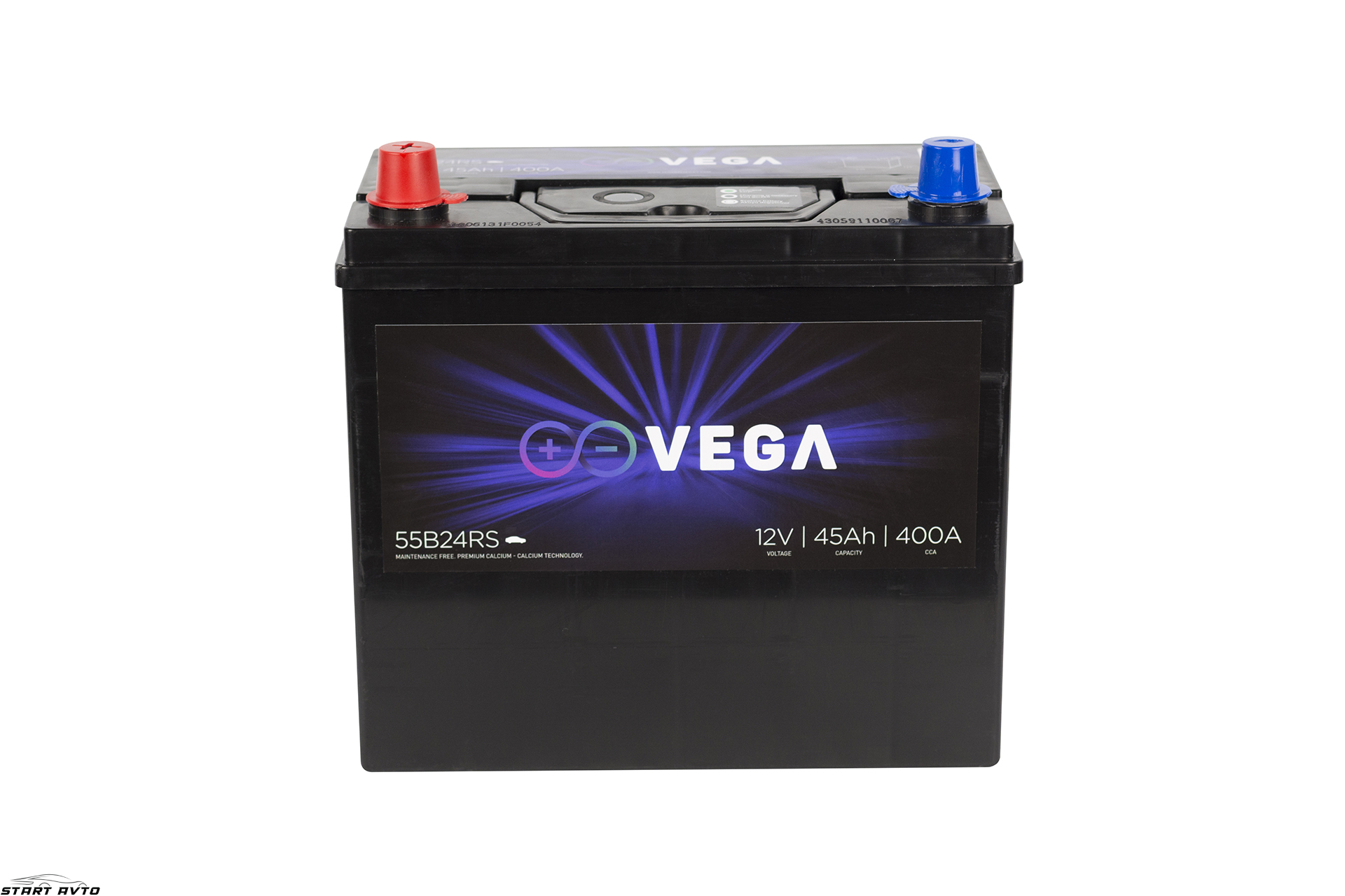 Акумулатор VEGA 45AH ЯПОНСКИ СТАНДАРТ (ЛЯВ +)