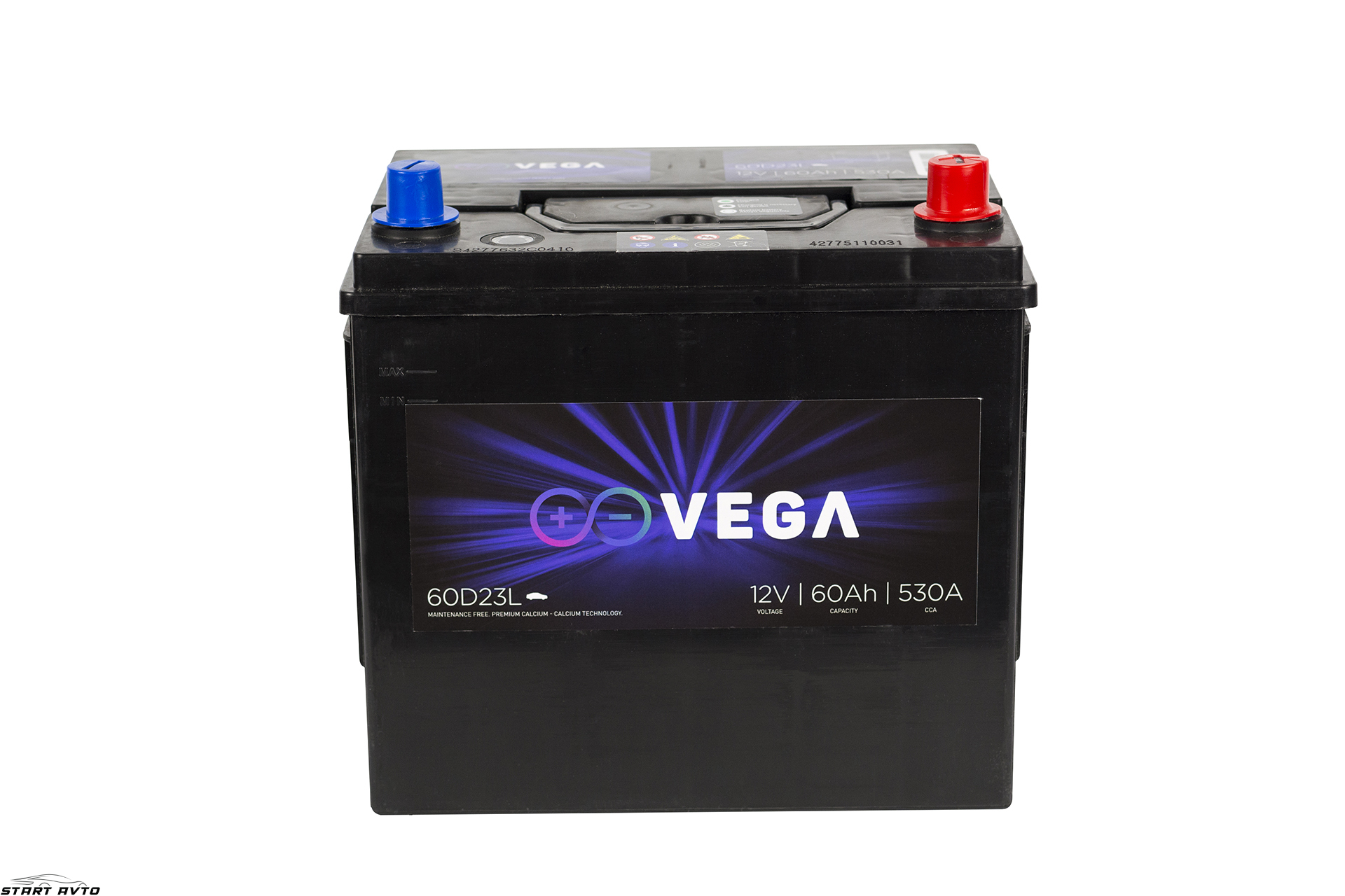 Акумулатор VEGA 60AH ЯПОНСКИ СТАНДАРТ (ДЕСЕН +)