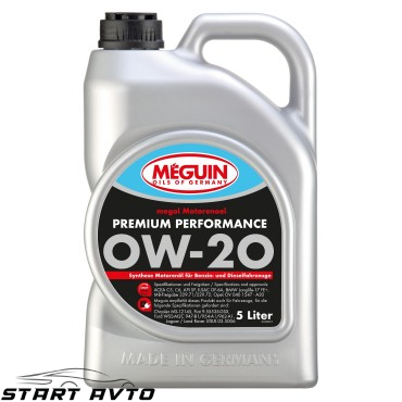 МАСЛО MEGUIN Premium Performance 0W-20 - 5 ЛИТРА